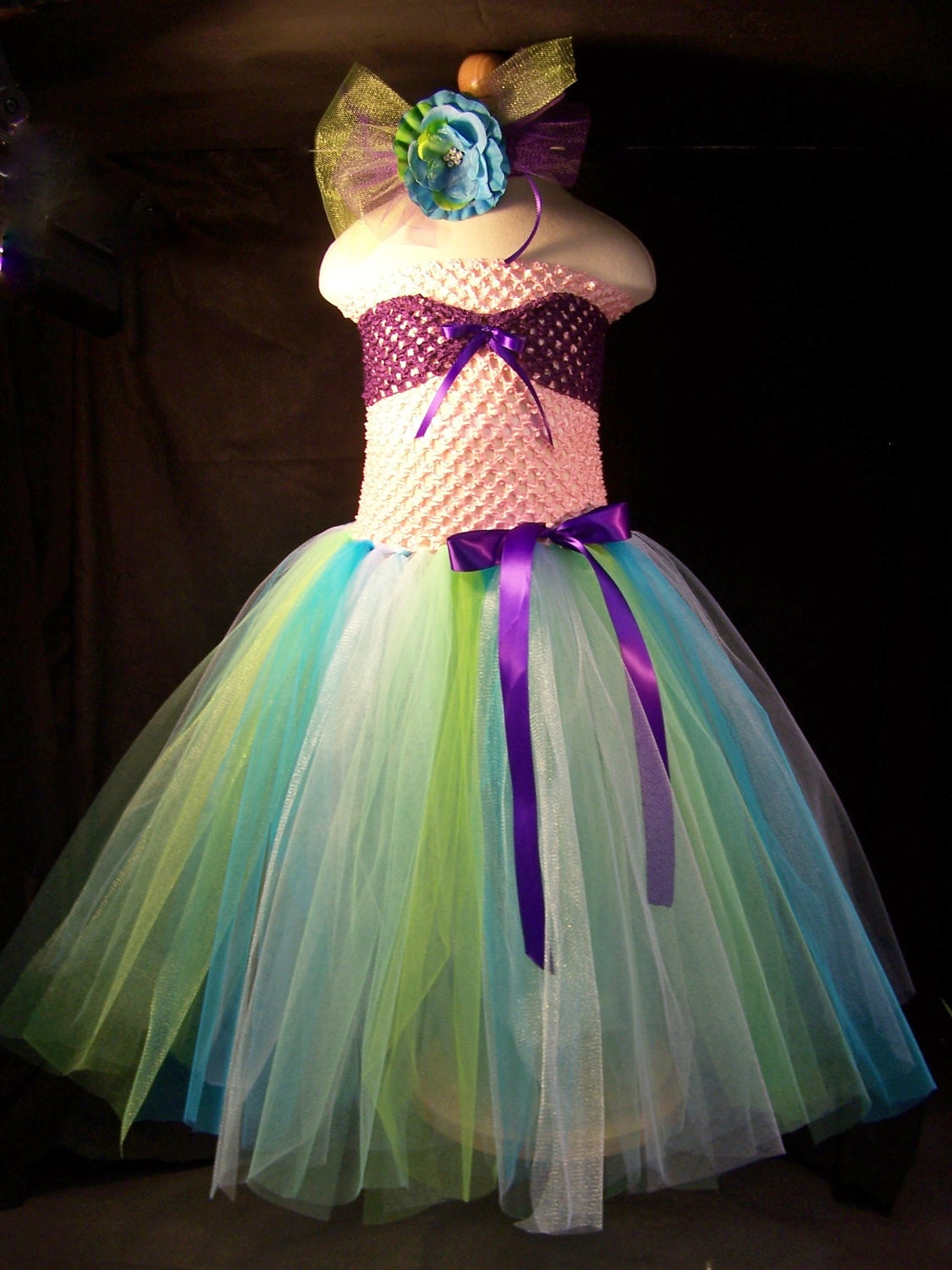 Disney's Ariel Inspired Tutu Costume 3T - 4T with Headband