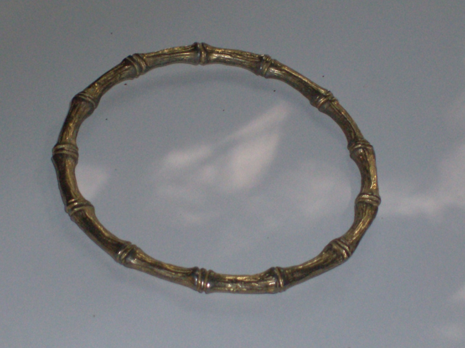 Vintage gold plate Bone Twist Bangle thin bracelet