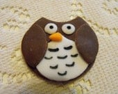 12 Owl Fondant Cupcake Toppers