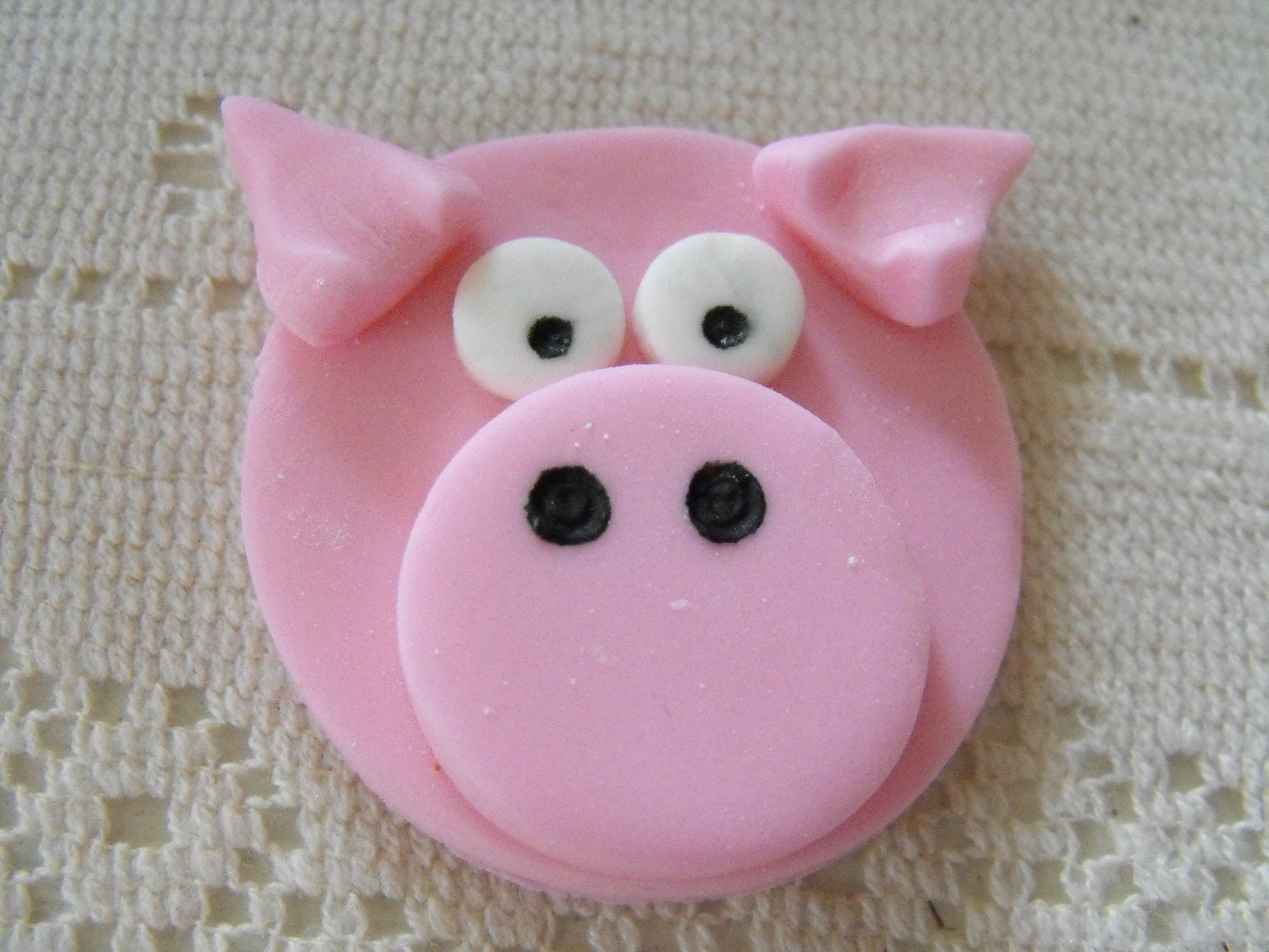 12 Piggy Fondant Cupcake Topper