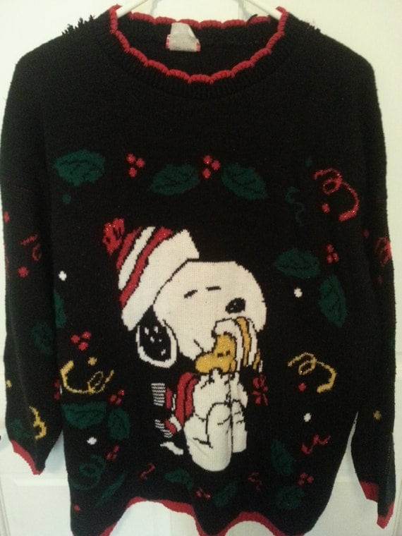 Vintage Snoopy ugly christmas sweater by uglychristmas4u on Etsy
