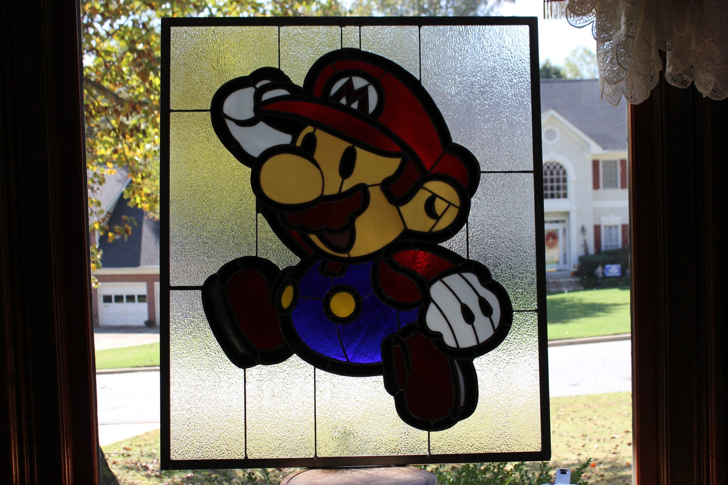 HUGE Super Mario Bros. - Paper Mario in REAL Stained Glass