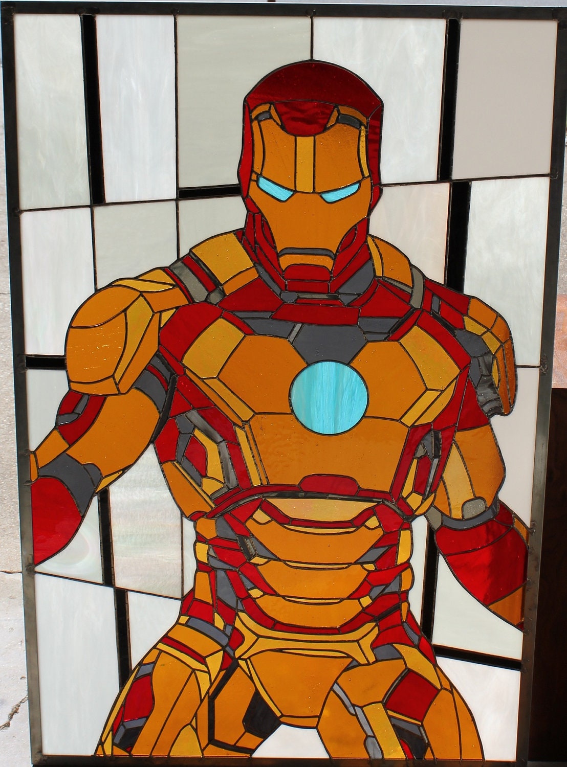 IRON MAN 3 Mark XLVII Armor In Stained Glass - Avengers