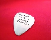 Personalized Guitar Pick - Hand Stamped Stainless Steel SHIPPED in 10-14 Days SHIPPING TIME 3-5 Days