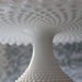Milk Glass Cake Stand / Fenton Hobnail Cake Stand / Vintage Wedding Cake Pedestal / White Cake Plate Ruffle Cake Stand / MilkGlass Cakestand