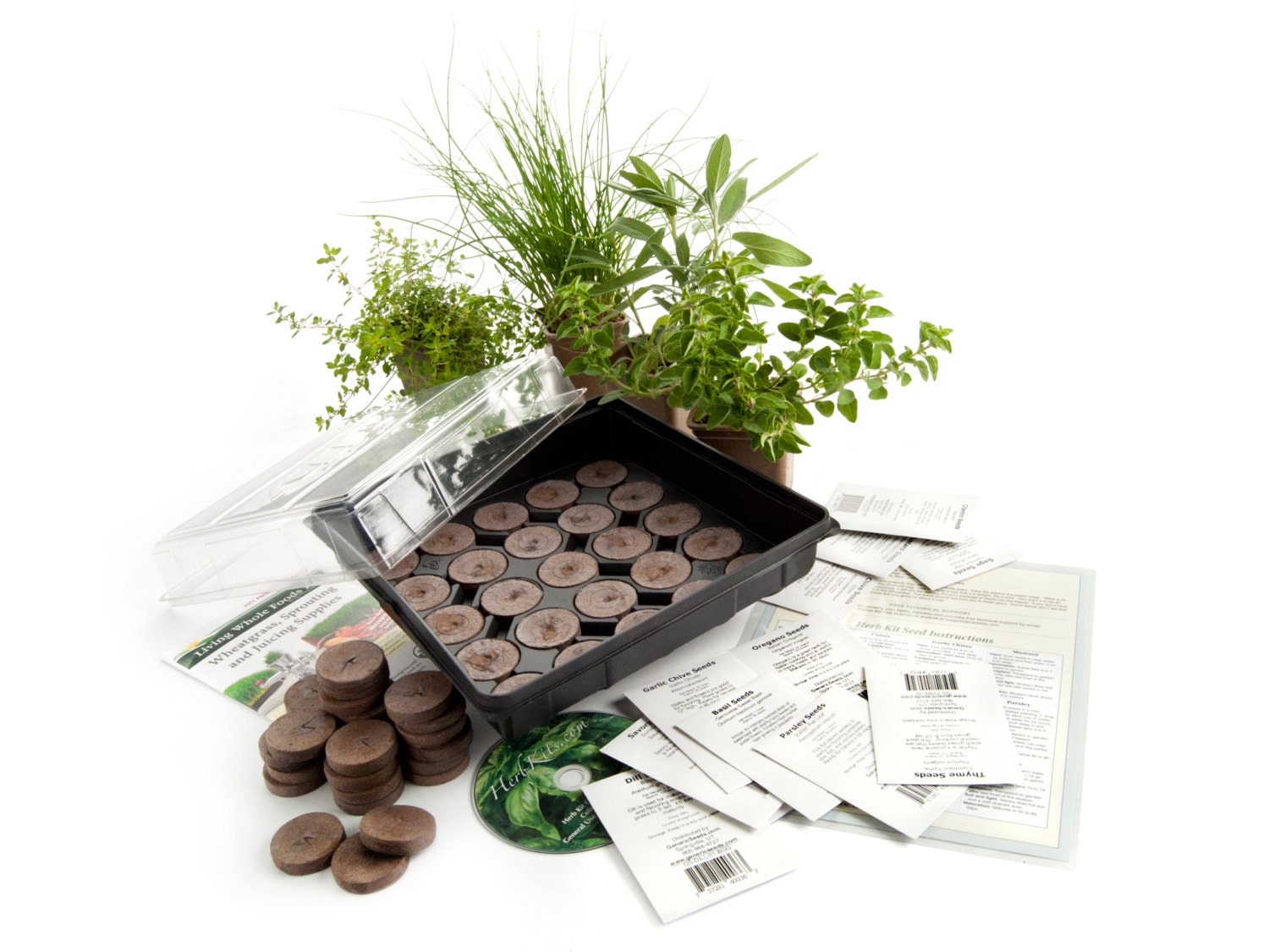 Culinary Indoor Herb Garden Starter Kit - Grow Basil, Dill, Cilantro, Marjoram, Parsley, Sage, Chives, Savory & More - Great Gift Idea - HandyPantry
