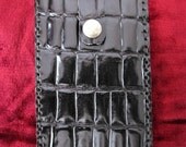 Tarot cards/deck genuine leather case/bag handmade croco print style