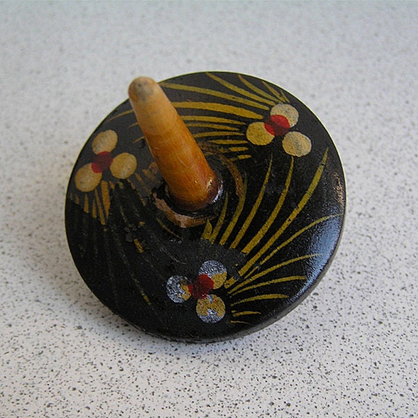 Vintage wooden spinning top, Wood toy, Handmade, Woodworking, Home decor, Rustic,  Shabby chic, Toy, Game, Art, Something Old, My wealth