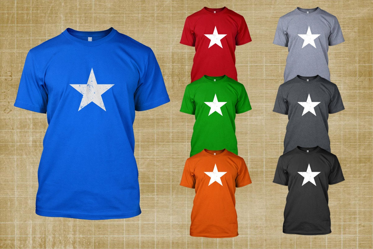Communist Star USSR Distressed Men's  (White Print) Premium T Shirt Adult Humor Shirt