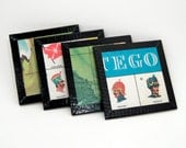 Board Game Coaster Set - Stratego Coasters - Recycled Coasters - Man Cave Decor