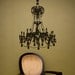 Grunge Chandelier Vinyl Wall Decal size MEDIUM - Chandelier, Chandelier Wall Decal, Chandelier Wall Art, Chandelier Decor