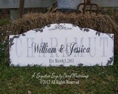 CUSTOM NAME SIGN, Personalized Name Sign, Vintage Wedding Sign, Wedding Gift, Vintage Name Sign, Established Sign, Just Married