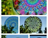 CANDY COLORED Mandala Window Decal - Tribal Inspired Geometric Art - Choose Your Design from Candy Collection