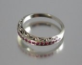 THE ENCHANTED Wedding Band 14k gold and Rubies