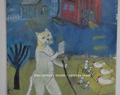 Original art Cat Reciting Poetry to the Mice