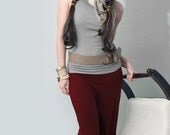 Red Maxi Skirt, Long Women's Jersey Skirt, xs, Cranberry Color made to order
