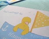 Invitations - Little Duckling's Boat Party x 10 personalised pink or blue