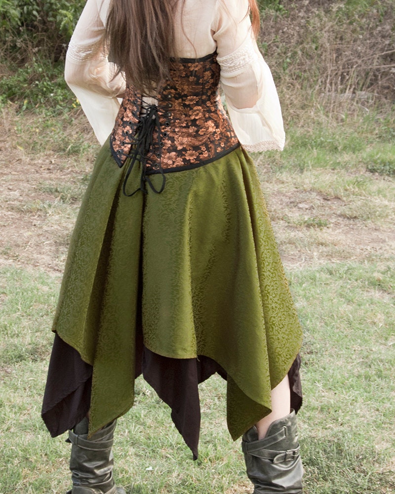 Green Pixie Skirt Renaissance Halloween Costume