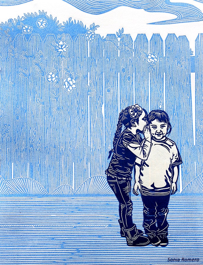NEW The Secret Linocut Print