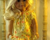 Yellow Flowers and Sunshine Peasant Blouse for 18 inch doll