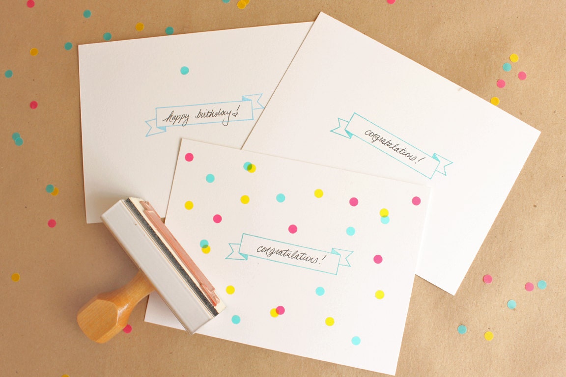 Ribbon rubber stamp // wedding stamp for favors