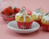 Spring Fruit Cupcake Charm