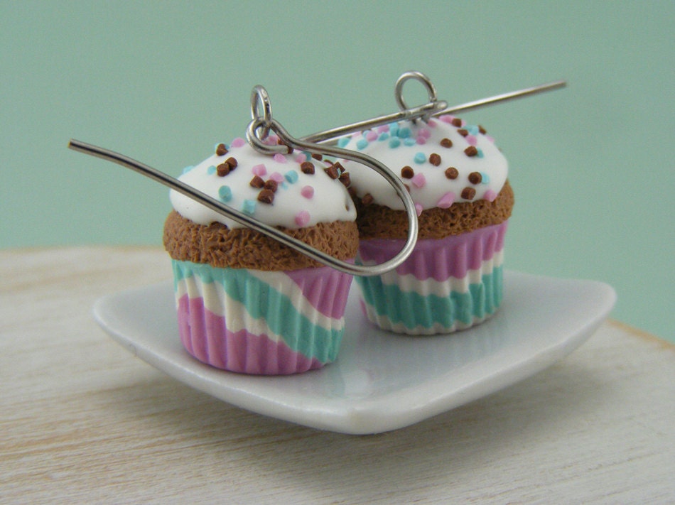 Chocolate Cupcake Earrings