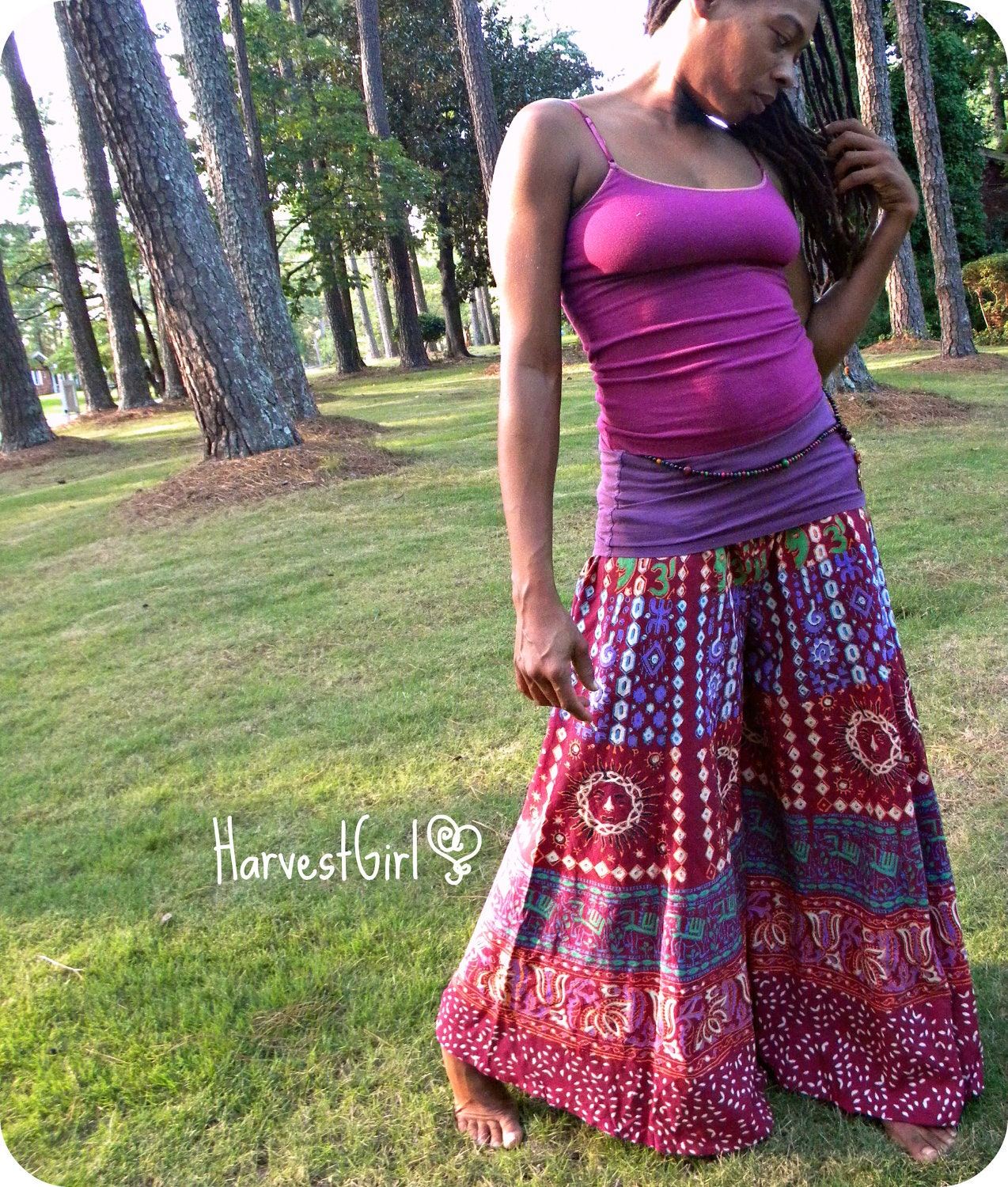 Elephant Purple Sun Harvest Skirt Pants