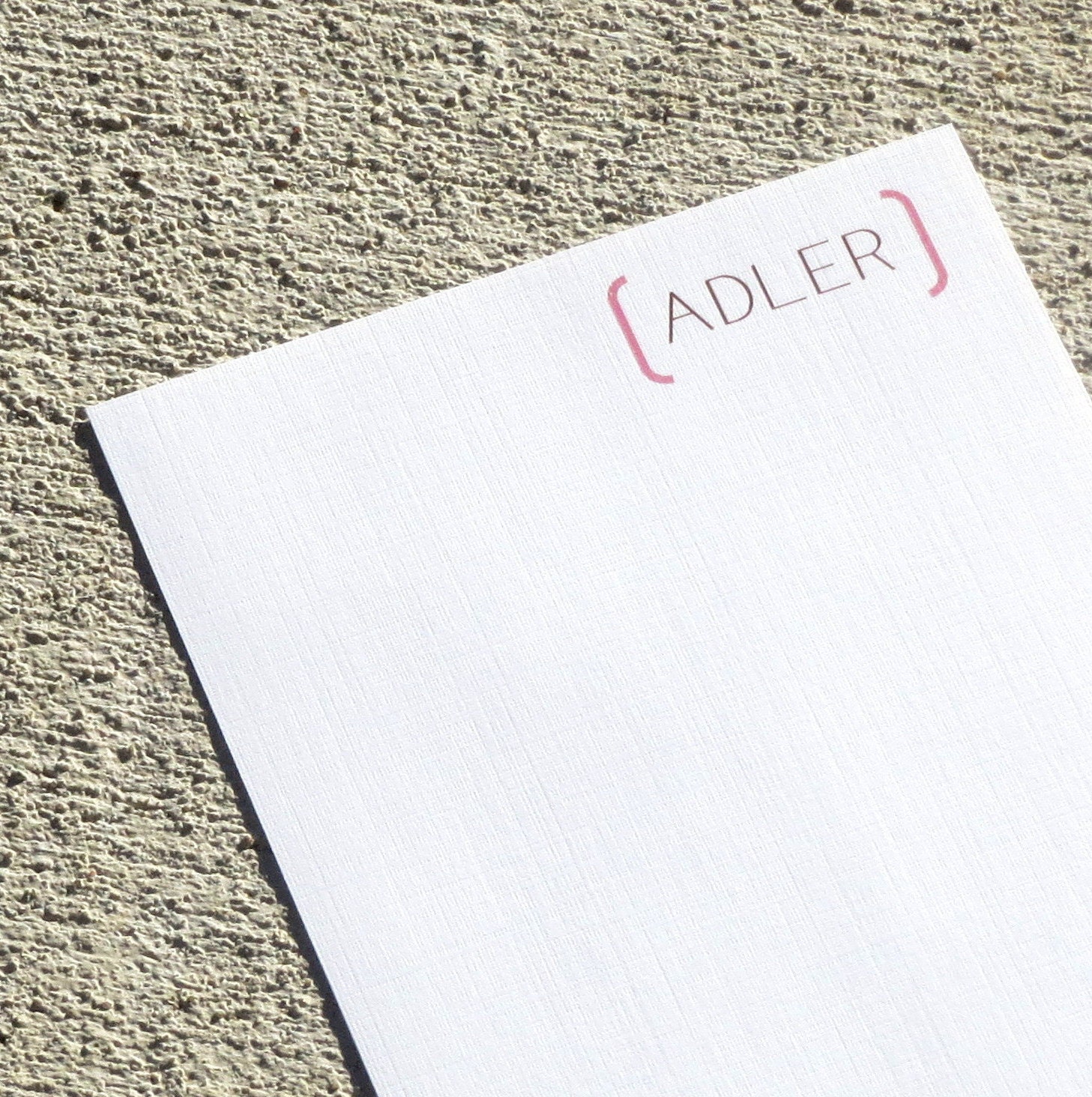 Personalized Notepad - Set of 2 Parenthesis