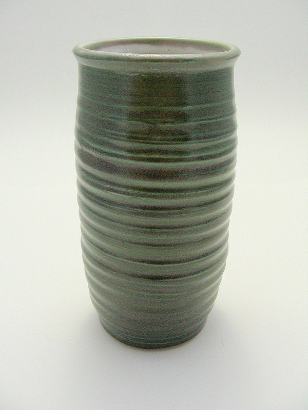 Wavy Blushed Green Vase