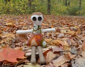 CLEARANCE SALE a button-eyed fabric rag doll named Sammy