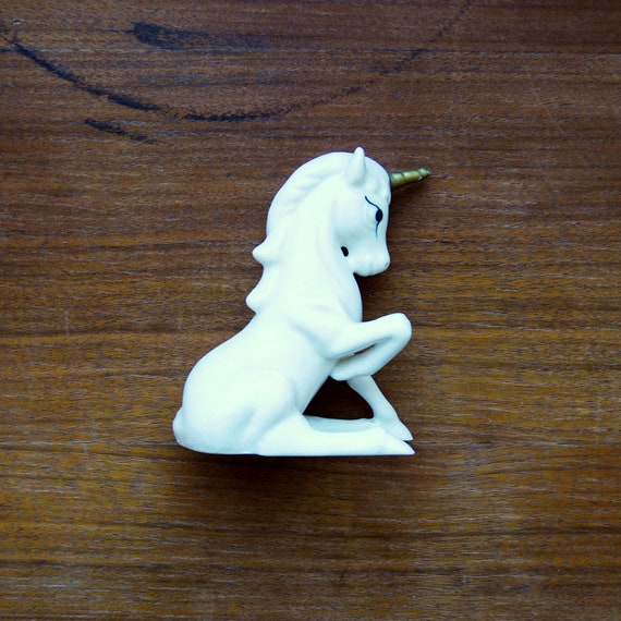 white unicorn figurine