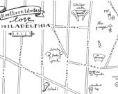 Northern Liberties Hand-Drawn Map Philadelphia