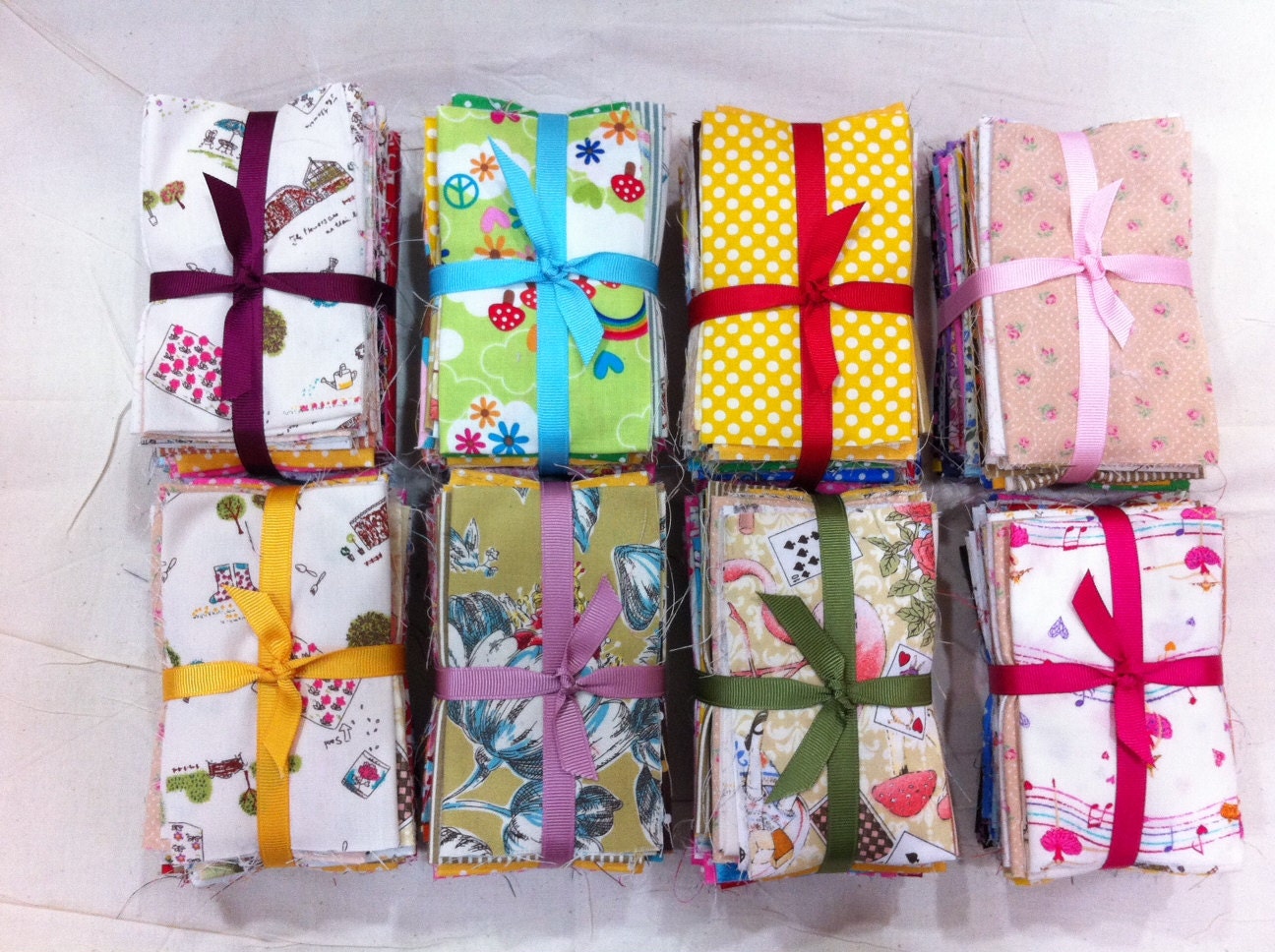 Cotton Fabric Sampler Pack - Giant Bundle Pack 50 piece different design  5.5" x 9"