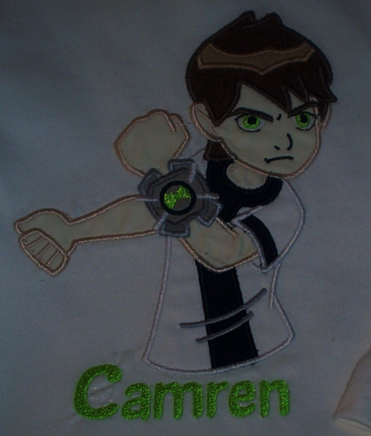CUSTOM Ben10 Boys Appliqued  Birthday Shirt OR Fun Shirt