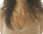 Draped Cairo Necklace // Copper Bib Statement Necklace