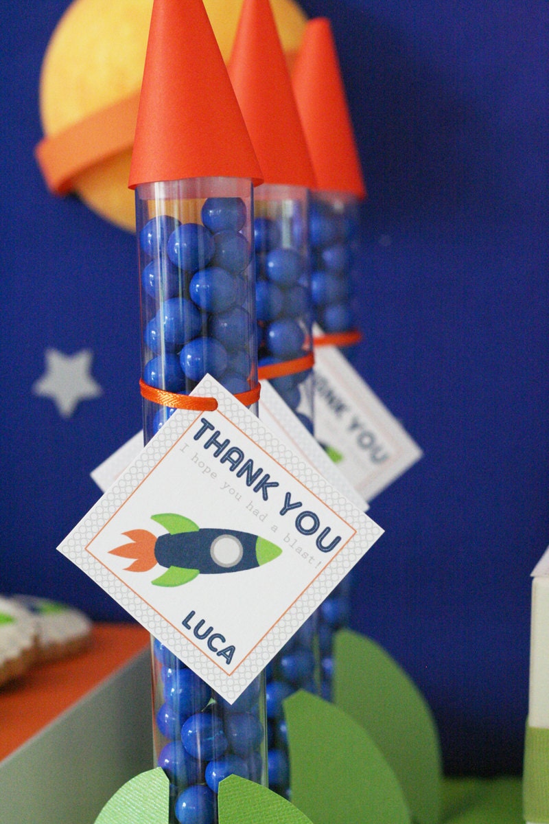 Favor Tags - Outer Space - Rocket Party - PRINTABLE only Il_170x135
