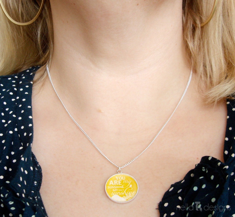 You are my sunshine Necklace, Sun Necklace, You are my sunshine, sun jewelry, mom jewelry