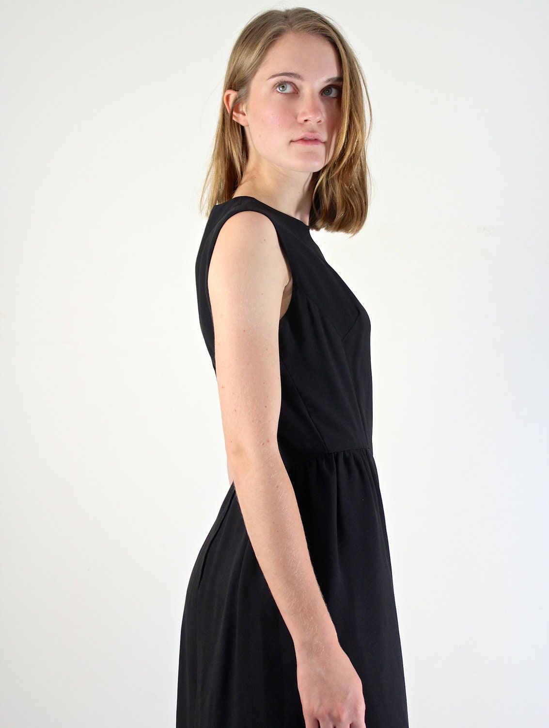 1950s Dress - 50s Little Black Dress