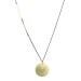 Gold Double Chevron necklace - disc pendant - geometric jewelry