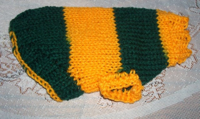 XX-Small Team Dog Sweater Green Bay Packer Colors  Doggie Puppy Chihuahua Green and Gold