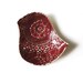 Ceramic Bird Red Kitchen Salt Cellar Pinch Bowl Decorative or Functional Tableware Gift for her Birthday Housewarming Engagement
