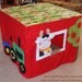 Pretend Farm Playhouse fits over card table with tractor, cows and horse--Cute Barn includes removable apples, hay, chicken and eggs