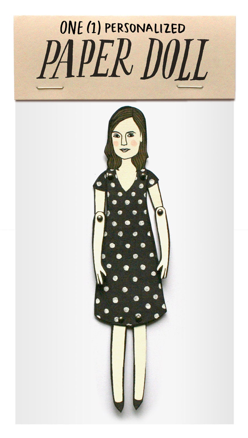 ONE personalized paper doll by jordan grace owens