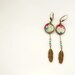 Tribal Feather Earring - fashion Jewelry - Bird lover illustration flower spring green red mint natural harvest