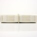 Leather Wedding Guest Book - White & Natural - A5 Large size - neutral simple luxury