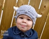 Crochet Viking Hat - Toddler 1-3 Years Size