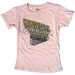 Women's Brooklyn TShirt, Pink Burnout Tee - S, M, L