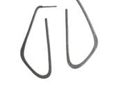 Large Thin Hammered Silver Hoop Earrings, Oxidized Silver or Shiny Silver , Geometric Earring, Low D