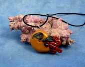 Brass Steampunk Nautilus Necklace, Polymer Clay Jewelry